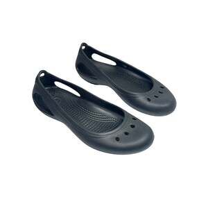 Crocs Kadee Work Ballet Flats Womens 7 Black Slip Resistant Shoes NEW